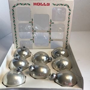 USA Holly Mercury Glass style Ornaments